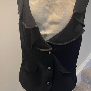 Black Vest with ruffle
